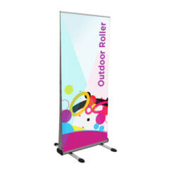 Image of outdoor roller banner stand