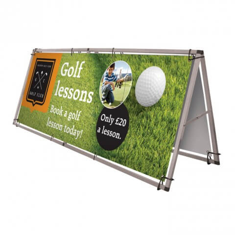 Monsoon outdoor banner- graphic example - golf lessons