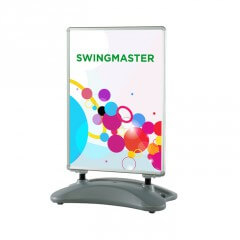 H20 Swingmaster pavement sign - full view - exhibition display