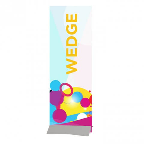 Indoor banner stand - Wedge rigid banner Fresco - exhibition display