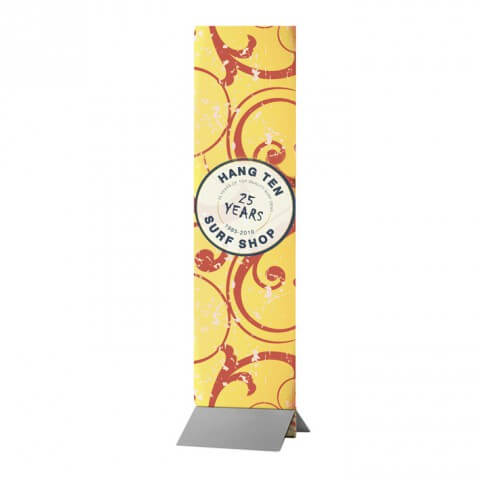 Wedge rigid banner - graphic example - hang ten surf shop