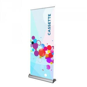 Swap-out banner stand - Cassette roller banner stand