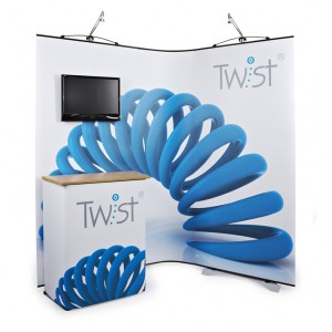 Freestanding curvy display stand - Twist display