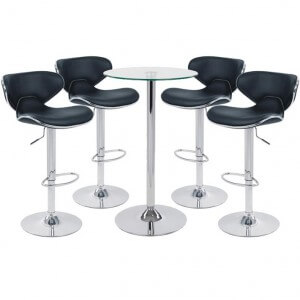 Exhibition stand high table and chairs