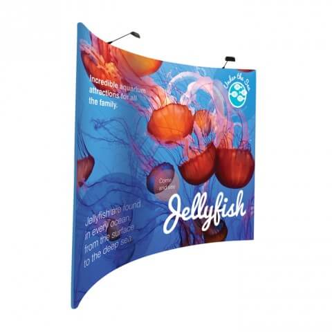 Formulate Curved fabric display - Formulate 3m curved display