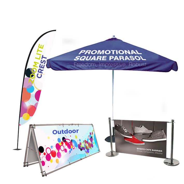 Outdoor exhibition displays