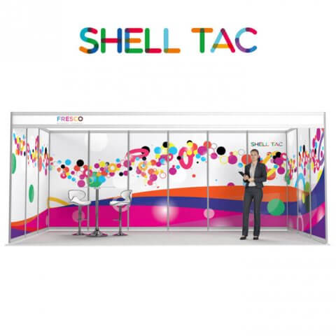 ShellTac shell scheme display made-to-measure floor-to-ceiling graphics.