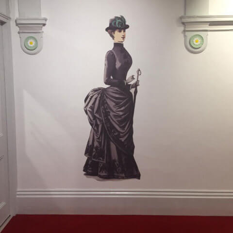 WallTex profile cut graphic on Bankfield Museum wall