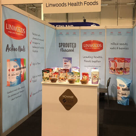 ShellGraphic used by Linwoods at a trade show