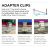 Information about adapter clips